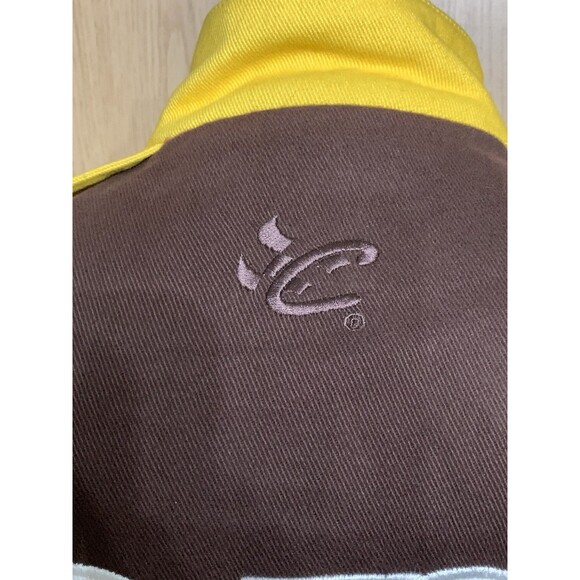 Vintage Chase Authentics M&M Varsity Jacket Men size Med brown yellow NASCAR - Picture 11 of 16